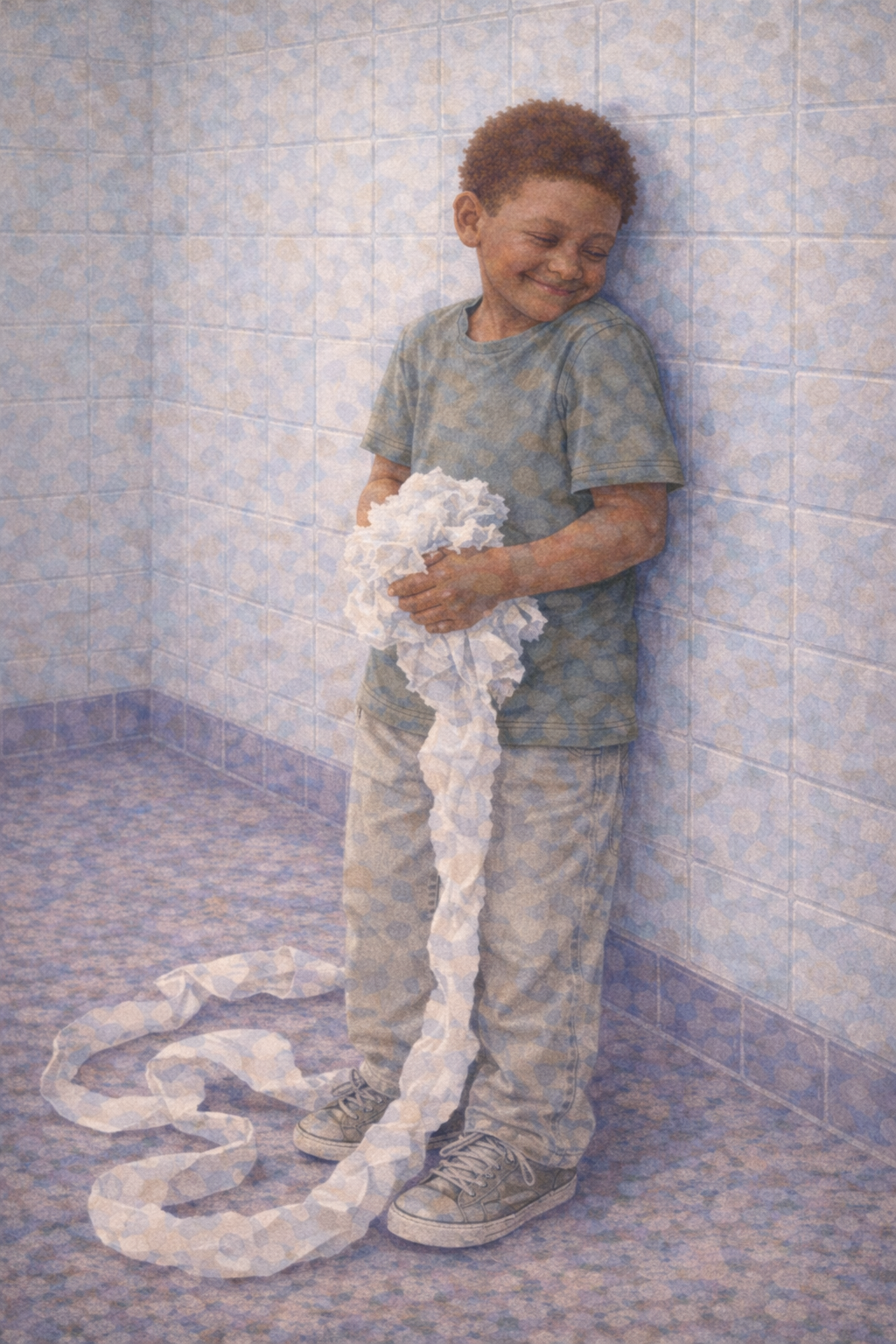 Digital Canvas Print - Almost Sorry, Young Ethnic Male Student – Inspiring School Art