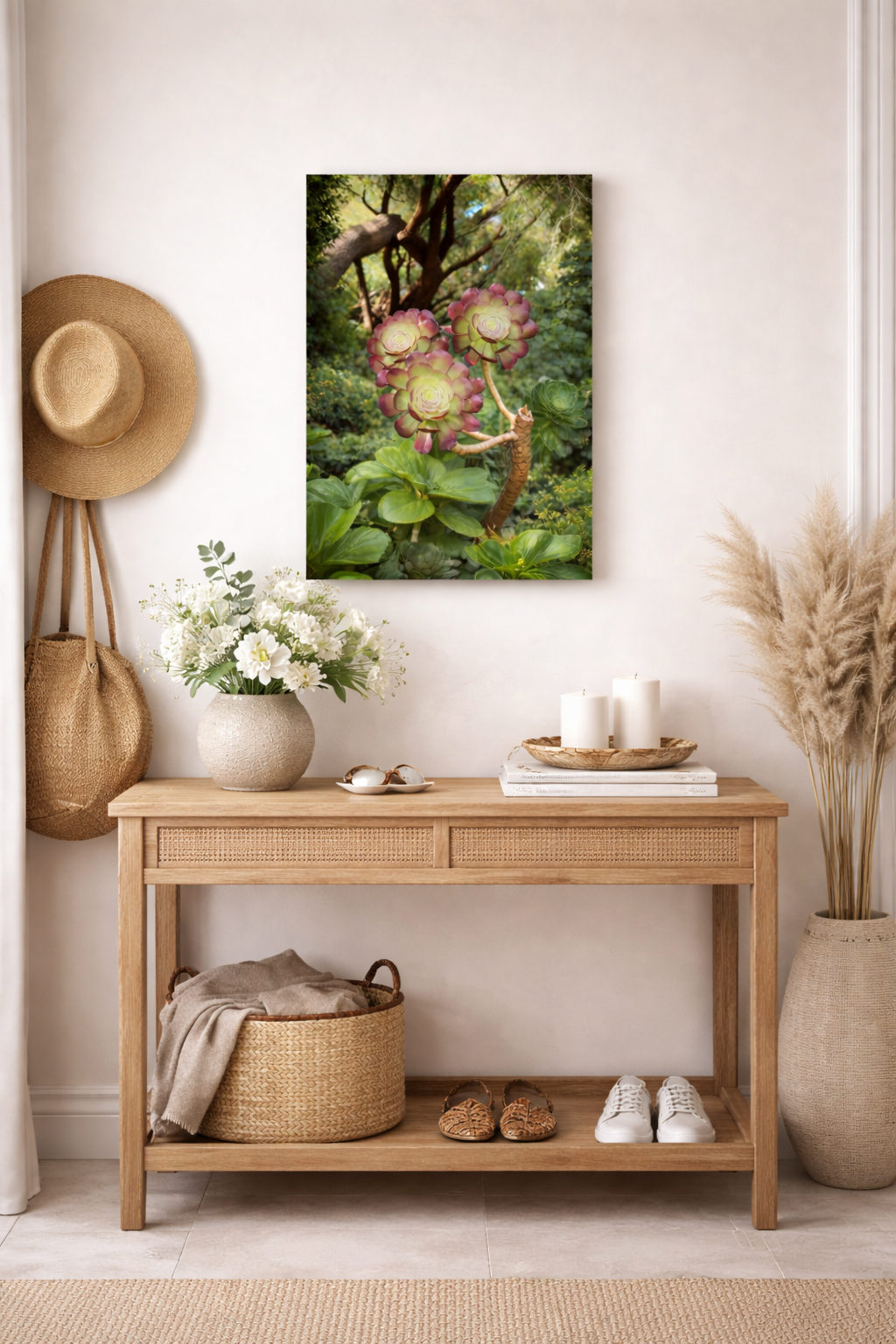 Canvas Print - The Aeonium Rosette, Quiet Architecture of Nature