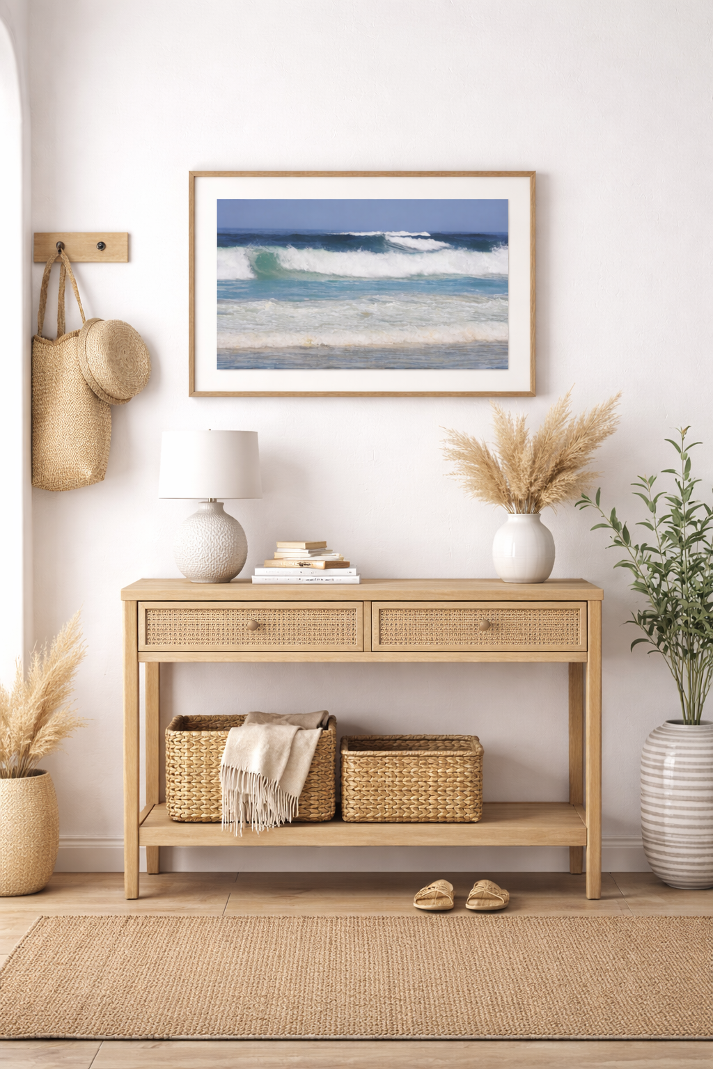 Canvas Print - California Calm, Still Between Waves - Digital Artwork