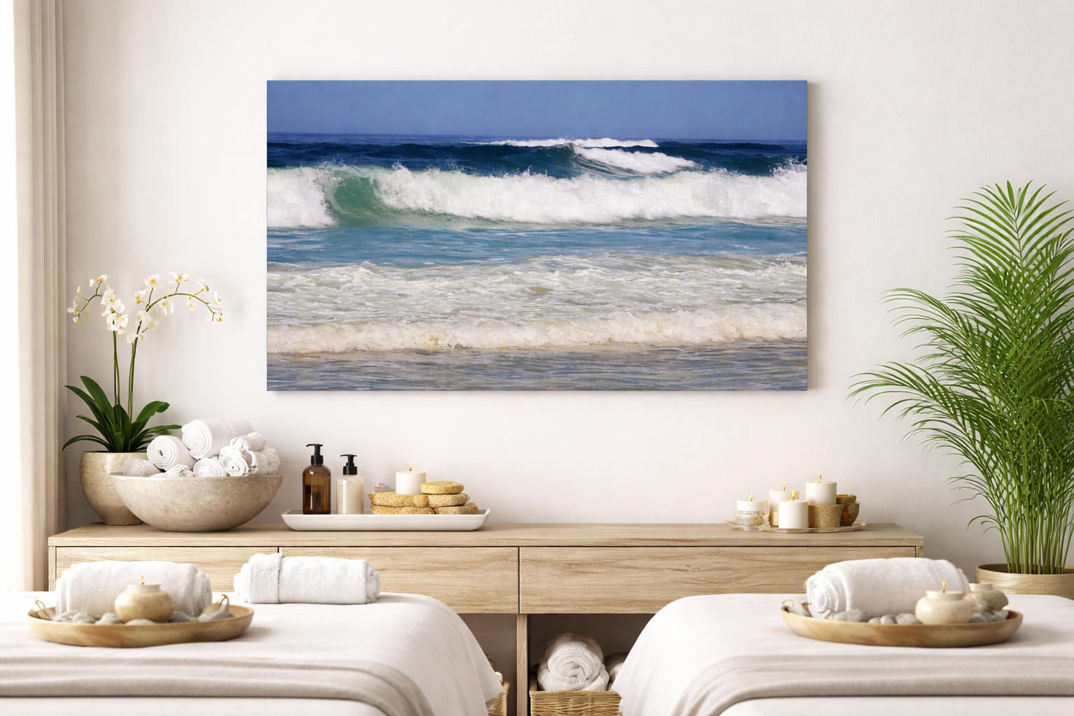 Canvas Print - California Calm, Still Between Waves - Digital Artwork