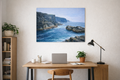 Coastal Landscape Canvas Print – Rocky Cliffs & Turbulent Sea Art