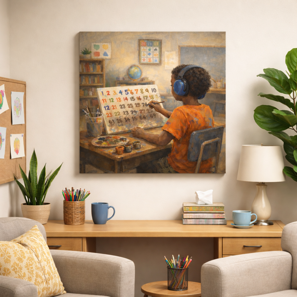 Canvas Print - Painting Numbers on the Spectrum - Immersive Art Experience