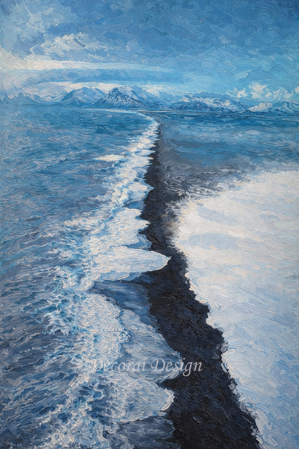 Canvas Print - Driftline - Inspired Oil Painting - Digital Fine Art Print