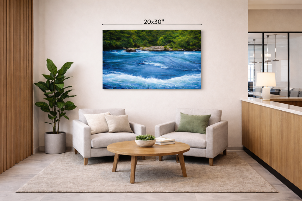 Digital Print Canvas - Water Landscape - Held Breath, A River Swell