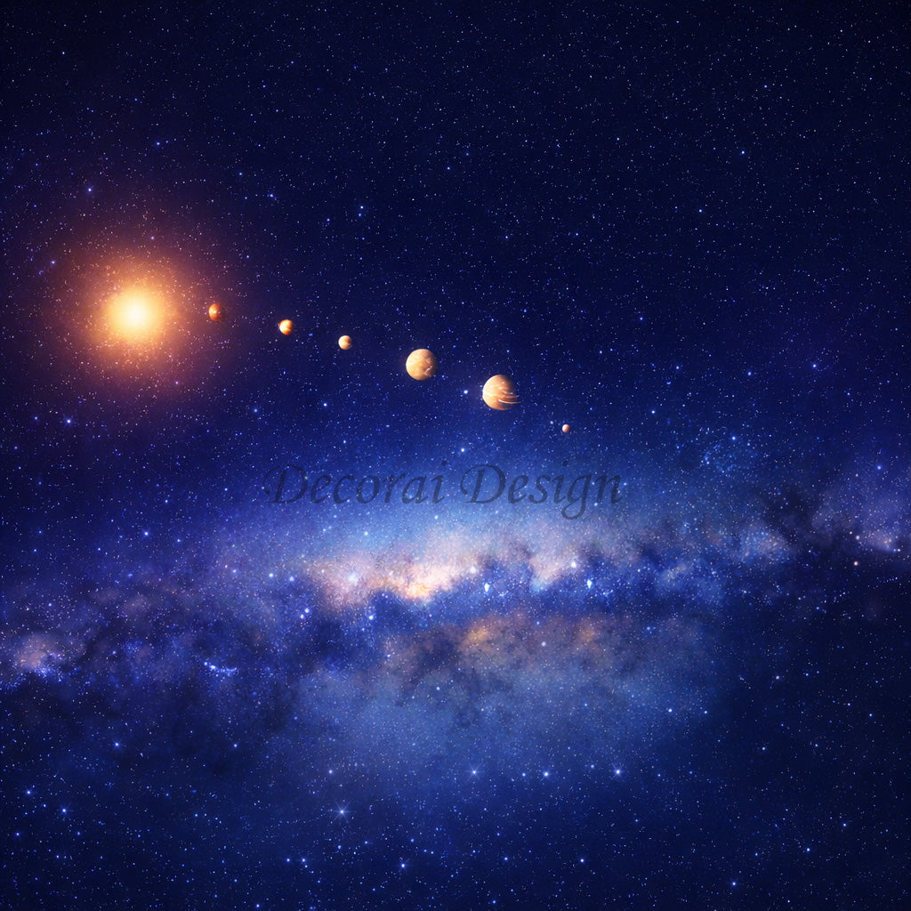 Held in Orbit - Digital Canvas Print - Astronomy-Inspired Celestial Artwork