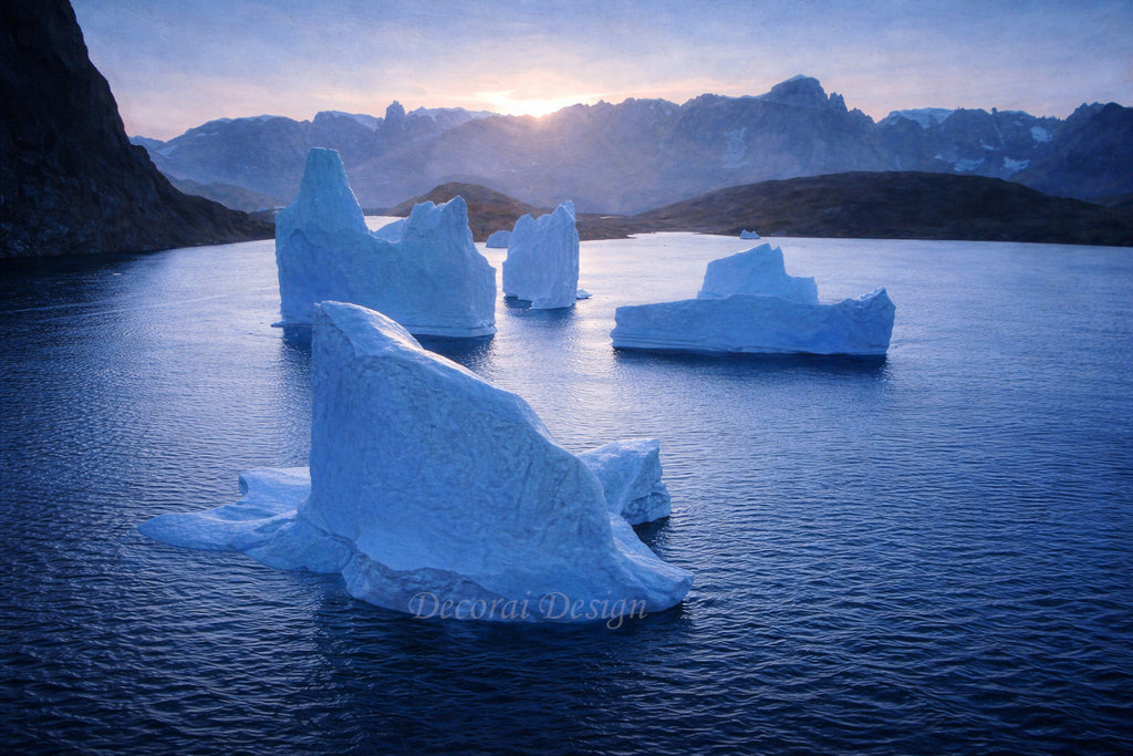 Digital Print - Canvas Artwork - Icebergs Adrift I - Architecture of Nature