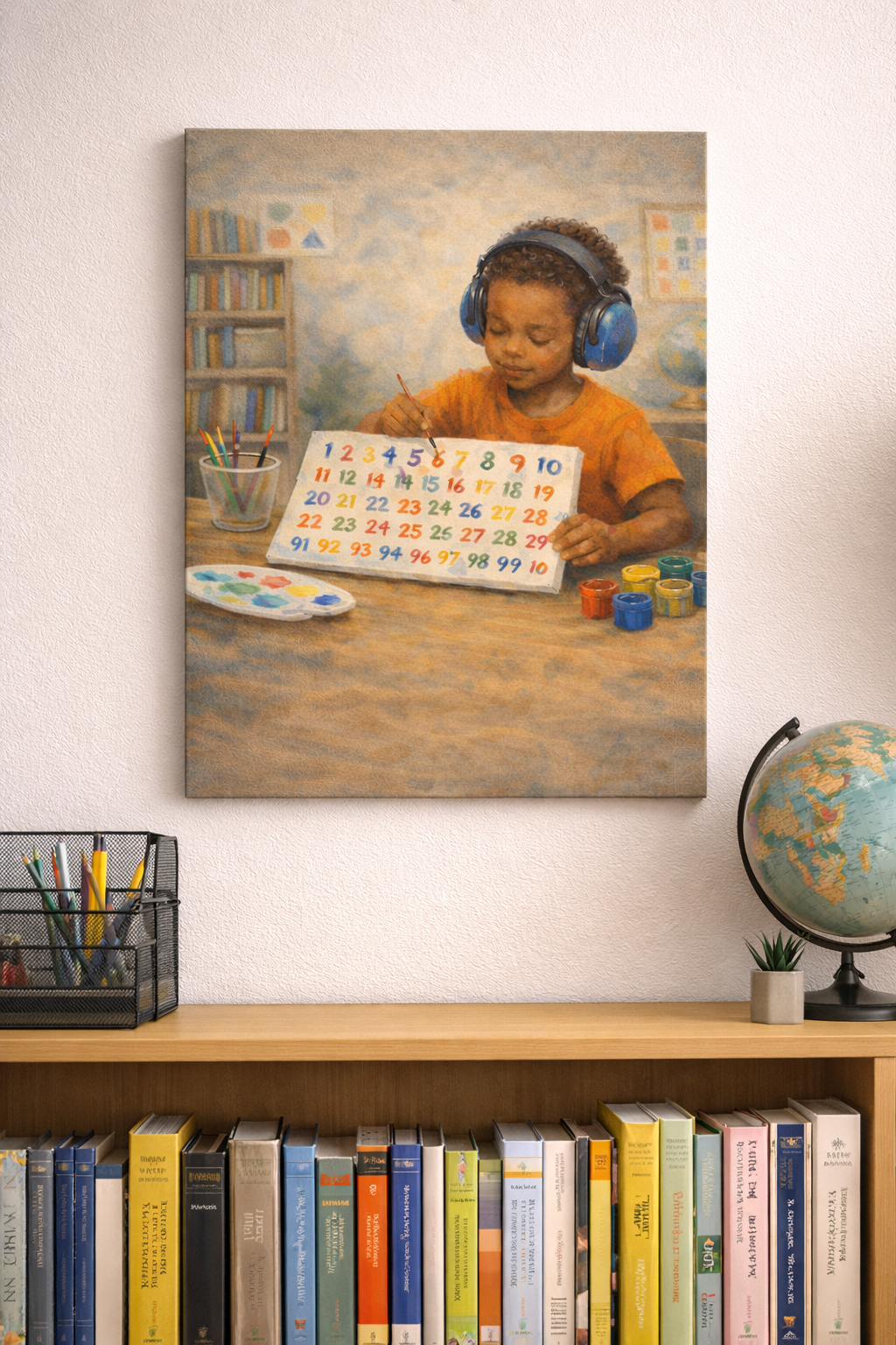 Canvas Print - Inspirational Digital Artwork - Painting on the Spectrum, Success in Focus