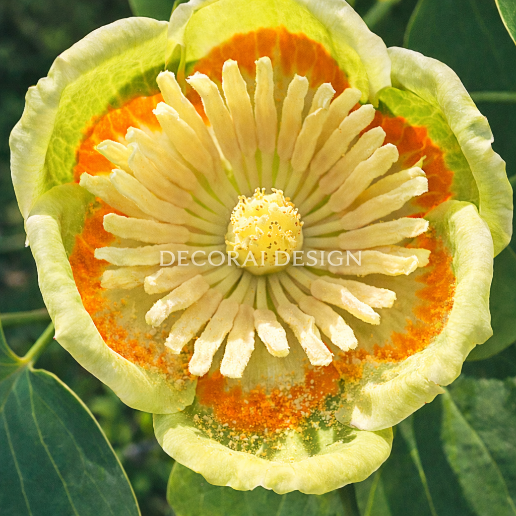 Tulip Tree Flower Wall Art Canvas - Unframed