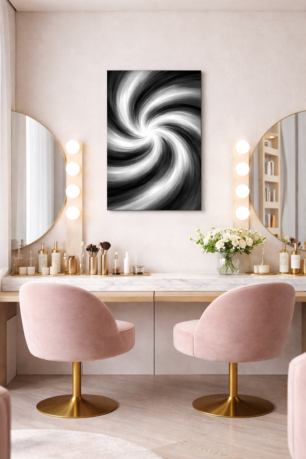 Canvas Print - Within the Drift - Monochrome - Abstract Digital Art